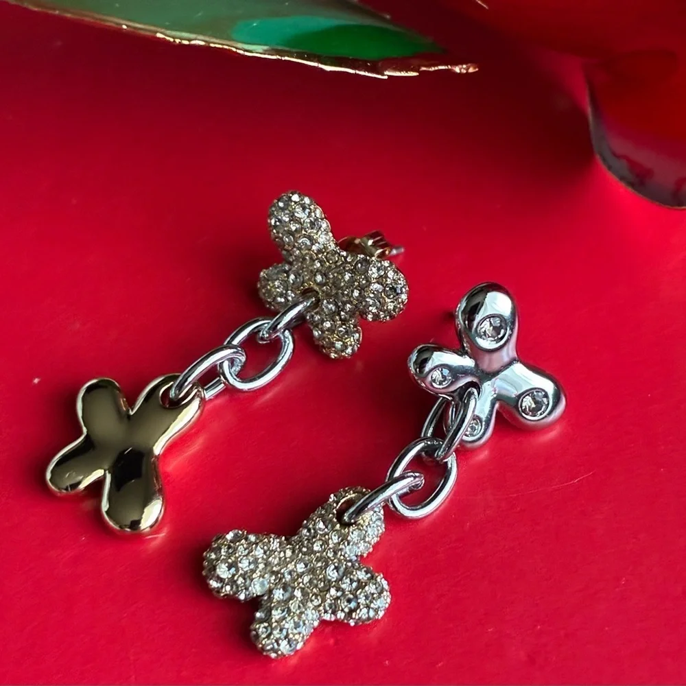 COACH Earrings,Coach Gold and Silver Butterfly Earrings - Picture 6 of 8